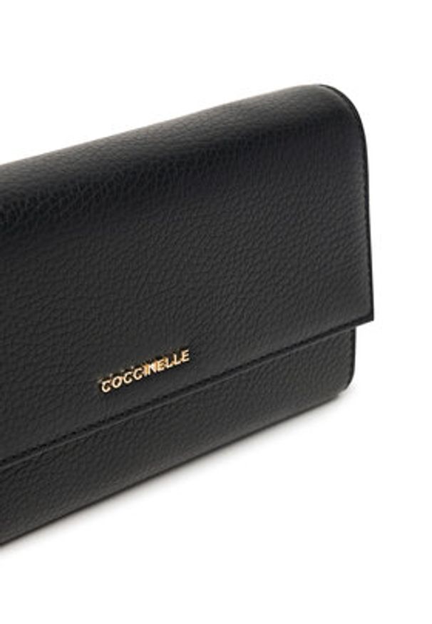 Coccinelle Torebka Mw5 Metallic Soft E2 MW5 18 27 01 Czarny. Kolor: czarny. Materiał: skórzane