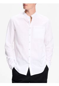Reserved - Koszula slim fit z lnem - biały. Kolor: biały. Materiał: len #1