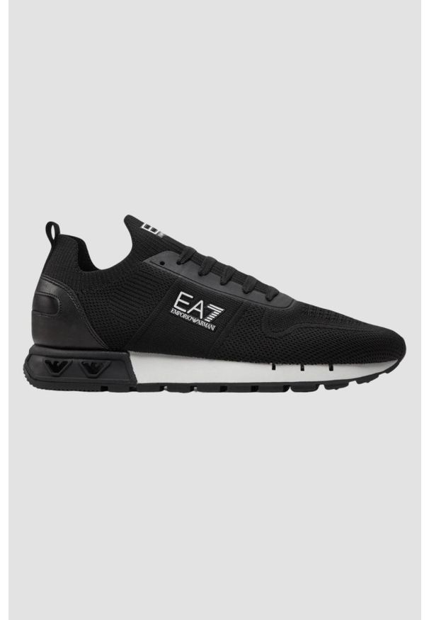 EA7 Emporio Armani - EA7 Czarne sneakersy. Kolor: niebieski