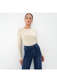 Mohito - Bluzka w jasne paski - Biały. Kolor: biały. Wzór: paski