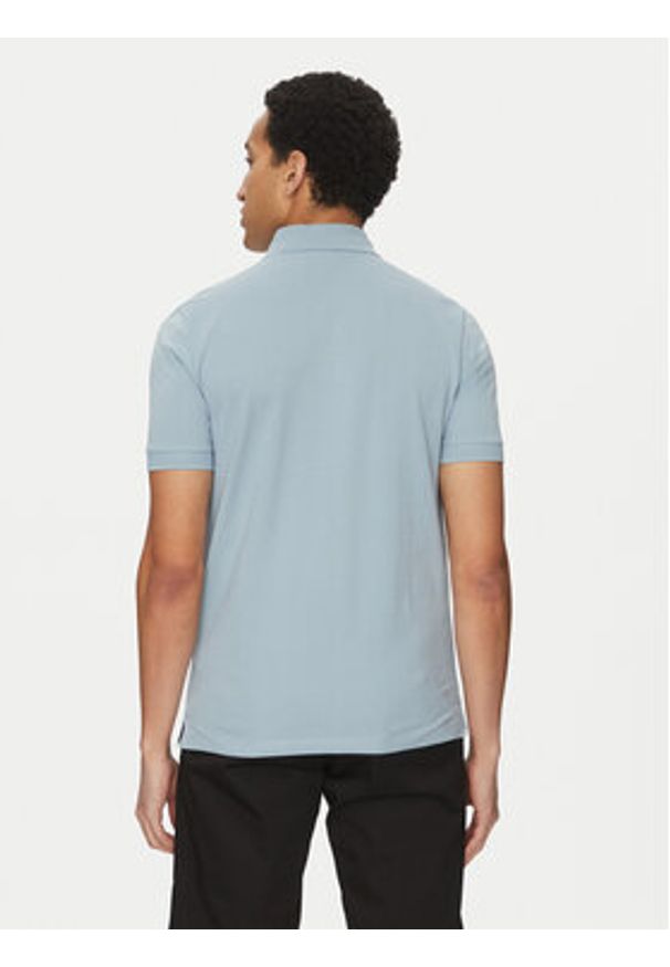 Hugo - HUGO Polo Dereso232 50490770 Błękitny Slim Fit. Typ kołnierza: polo. Kolor: niebieski. Materiał: bawełna