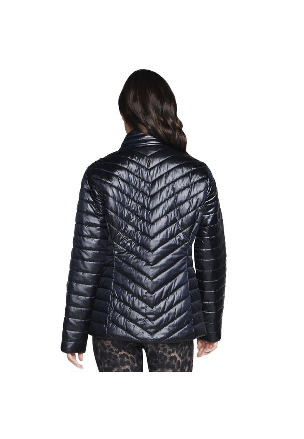 skechers - Kurtka sportowa damska GO Shield Shine Jacket. Kolor: czarny. Materiał: poliester
