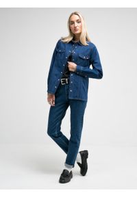 Big-Star - Koszula damska jeansowa Western Shirt Girl 503. Typ kołnierza: kołnierzyk klasyczny. Kolor: niebieski. Materiał: jeans. Styl: vintage, klasyczny