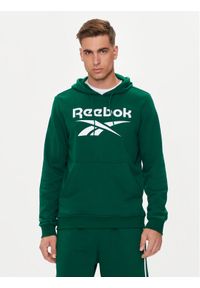 Reebok Bluza Identhlty Big Logo 100076427 Zielony Regular Fit. Kolor: zielony. Materiał: syntetyk