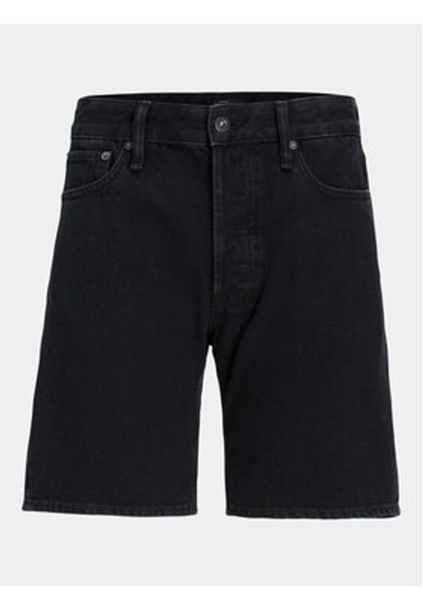 Jack & Jones Szorty jeansowe Chris Cooper 12252866 Czarny Relaxed Fit. Kolor: czarny. Materiał: bawełna
