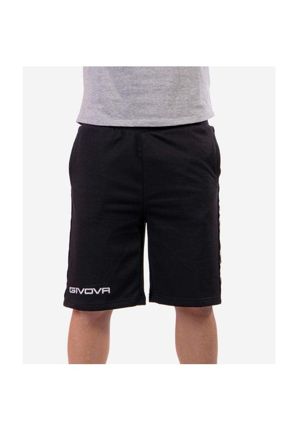 Givova Bermuda Terry Band Czarny 4XL.. Kolor: czarny. Długość: krótkie. Sezon: lato