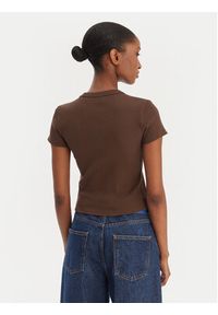 Hugo - HUGO T-Shirt Baby 50510749 Brązowy Slim Fit. Kolor: brązowy. Materiał: bawełna #4