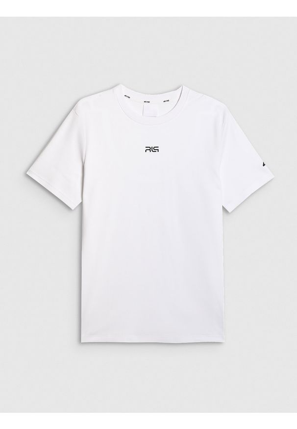 4f - 4F T-shirt regular z nadrukiem męski 4F x Robert Lewandowski - biała S. Okazja: na co dzień. Kolor: biały. Materiał: materiał, bawełna. Wzór: nadruk. Styl: casual, sportowy