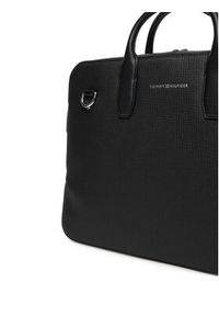 TOMMY HILFIGER - Tommy Hilfiger Torba na laptopa Th Business Leather Computer Bag AM0AM13642 Czarny. Kolor: czarny. Materiał: skóra #4