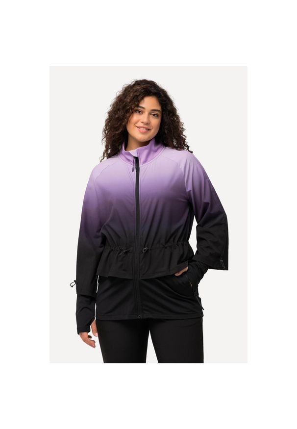 ULLA POPKEN - Damskie Kurtka funkcyjna HYPRAR hydrofobowa stójka. Typ kołnierza: kołnierzyk stójkowy. Kolekcja: plus size. Kolor: czarny. Materiał: materiał, elastan, poliamid. Sport: turystyka piesza