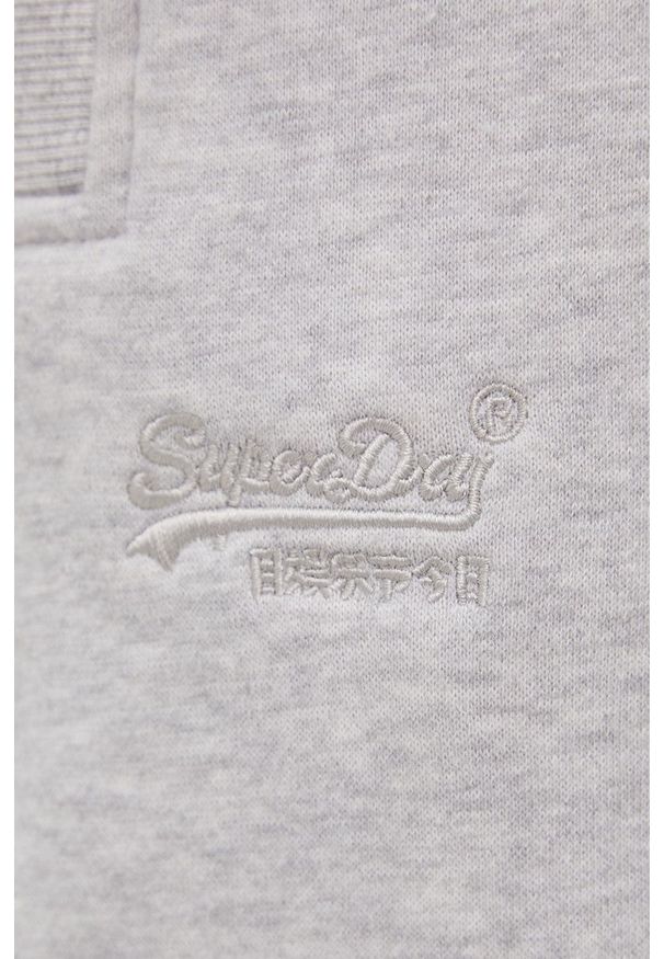 Superdry Spodnie męskie kolor szary melanżowe. Kolor: szary. Materiał: bawełna, dzianina. Wzór: melanż
