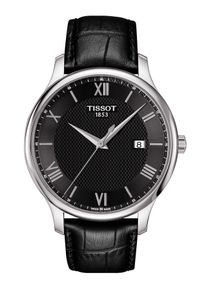 TISSOT Tradition T063.610.16.058.00. Materiał: materiał, skóra. Styl: retro, vintage, elegancki, klasyczny, biznesowy