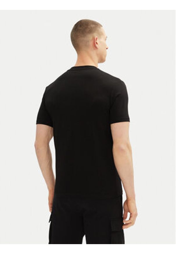 Karl Lagerfeld - KARL LAGERFELD T-Shirt 755402 552235 Czarny Regular Fit. Typ kołnierza: dekolt w karo. Kolor: czarny. Materiał: bawełna