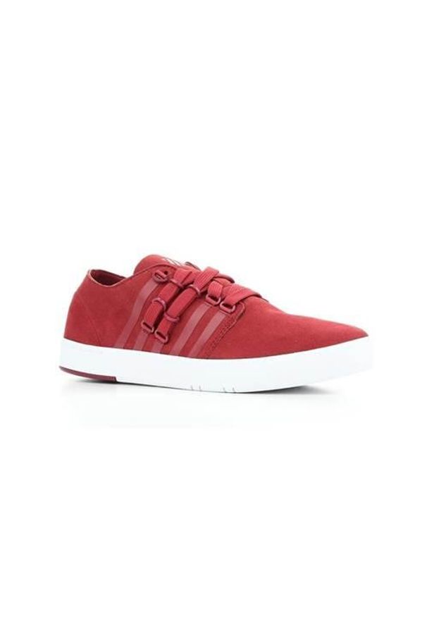 Buty do chodzenia męskie K-Swiss DR Cinch LO. Zapięcie: sznurówki. Kolor: czerwony. Materiał: guma, materiał, tkanina, syntetyk. Szerokość cholewki: normalna. Sport: turystyka piesza