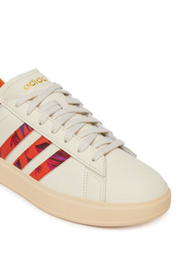 Adidas - adidas Sneakersy Grand Court 2.0 JS2885 Beżowy. Kolor: beżowy. Materiał: skóra