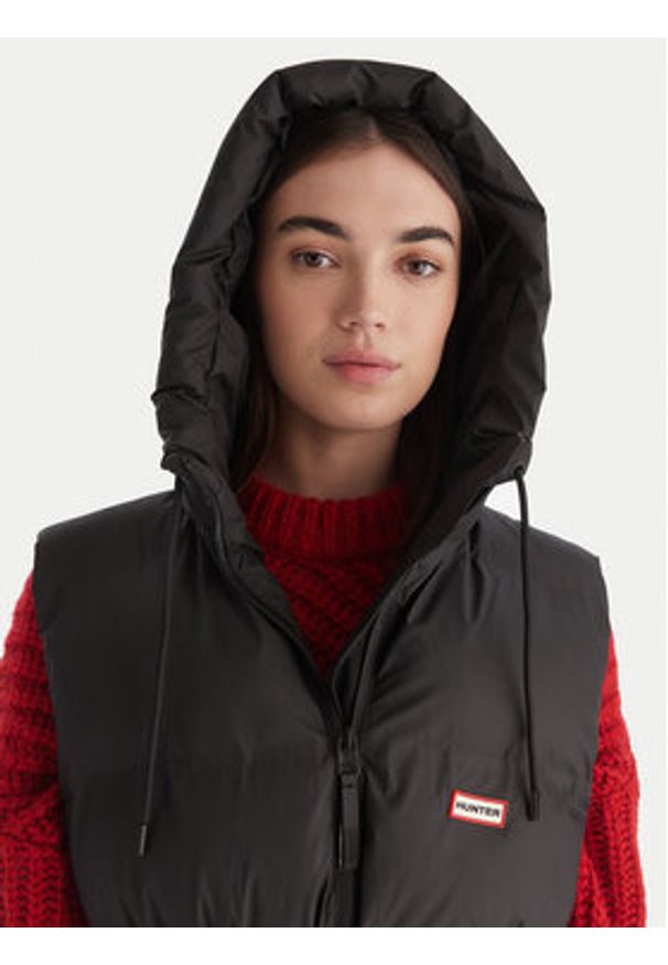 Hunter Bezrękawnik Nellie HARW0017252 Czarny Regular Fit. Kolor: czarny. Materiał: syntetyk. Długość rękawa: bez rękawów