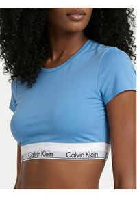 Calvin Klein Underwear T-Shirt LV00QF8495 Błękitny Slim Fit. Kolor: niebieski. Materiał: bawełna #2