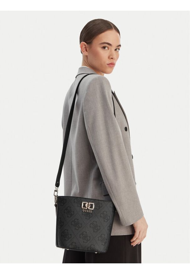 Guess Torebka Karnilla HWOS99 01010 Szary. Kolor: szary. Materiał: skórzane