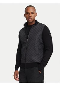 Karl Lagerfeld - KARL LAGERFELD Bluza 655014 561303 Czarny Regular Fit. Typ kołnierza: dekolt w karo. Kolor: czarny. Materiał: wiskoza #1