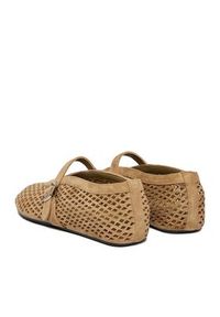 Badura Baleriny EO-AISHA-LT516-207 Beżowy ciemny. Kolor: beżowy. Materiał: skóra, zamsz #9