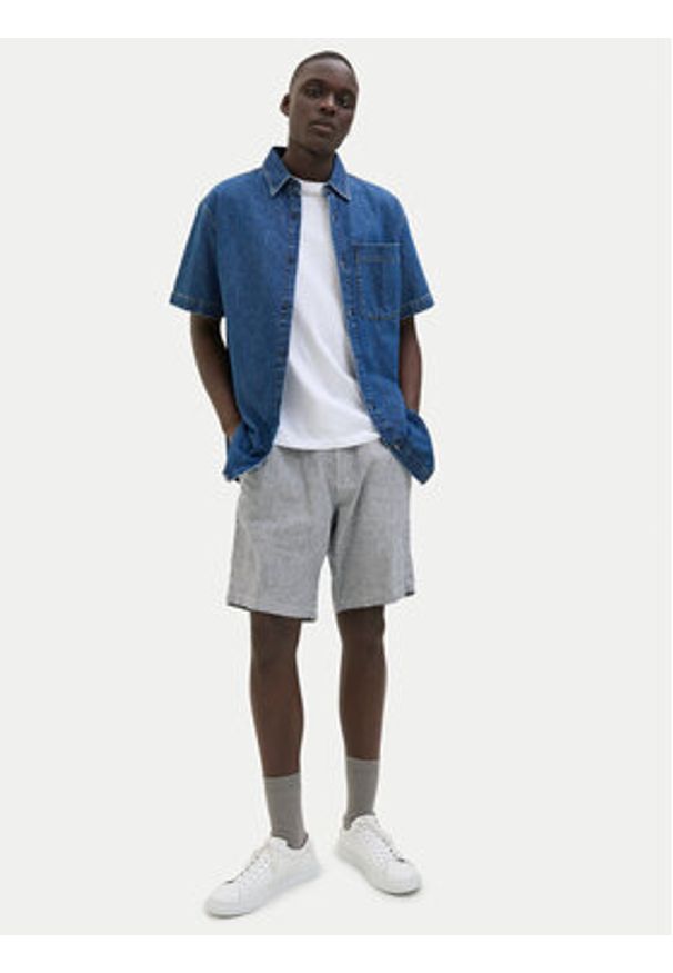 Jack & Jones - Jack&Jones Szorty materiałowe Tace Mykonos 12269376 Niebieski Tapered Fit. Kolor: niebieski. Materiał: len, wiskoza