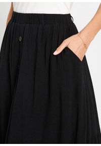 Spódnica z falban bonprix czarny. Kolor: czarny. Styl: klasyczny #4
