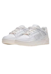 Puma - Damskie Skórzane Buty Sportowe Slipstream. Kolor: biały. Materiał: skóra. Styl: sportowy