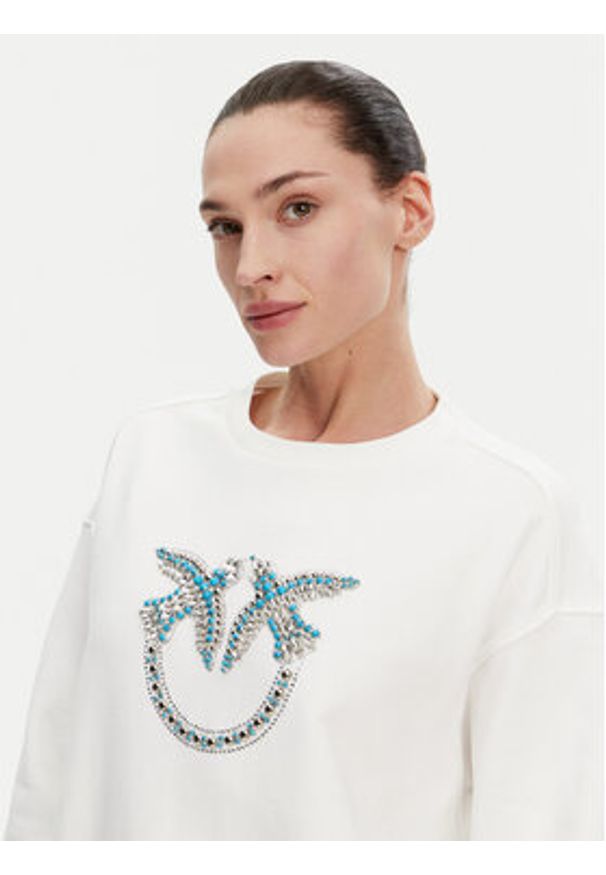 Pinko - PINKO Bluza Nelly 100534 A2G8 Biały Regular Fit. Kolor: biały. Materiał: bawełna