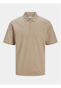 Jack & Jones - Jack&Jones Polo Mac 12249324 Beżowy Standard Fit. Typ kołnierza: polo. Kolor: beżowy. Materiał: bawełna, syntetyk #3