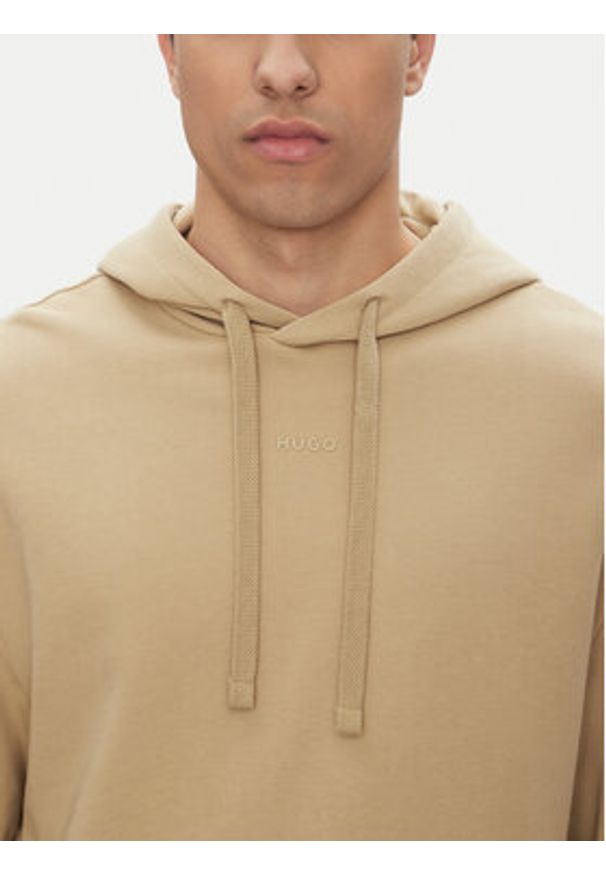 Hugo - HUGO Dres Dapodayote 50492581 Beżowy Relaxed Fit. Kolor: beżowy. Materiał: bawełna