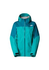 Kurtka damska The North Face Signal 2.5L DryVent 0A87HE5A21 - niebieska. Kolor: niebieski. Materiał: materiał, tkanina, nylon. Styl: klasyczny. Sport: fitness