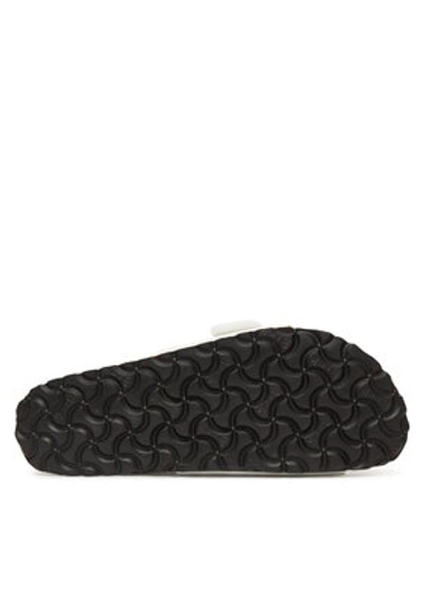 Birkenstock Klapki Catalina Cushion Buckle 1029437 Biały. Kolor: biały. Materiał: skóra
