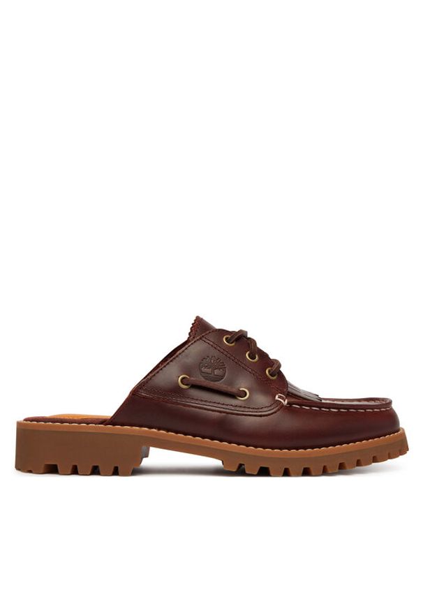 Timberland Klapki Noreen Mule TB0A4198EIW1 Bordowy. Kolor: czerwony. Materiał: skóra