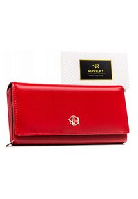 Portfel damski ROVICKY RPX-20A-ML RED czerwony. Kolor: czerwony. Materiał: skóra