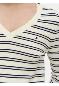 TOMMY HILFIGER - Tommy Hilfiger Sweter WW0WW40098 Beżowy Regular Fit. Kolor: beżowy. Materiał: syntetyk #4
