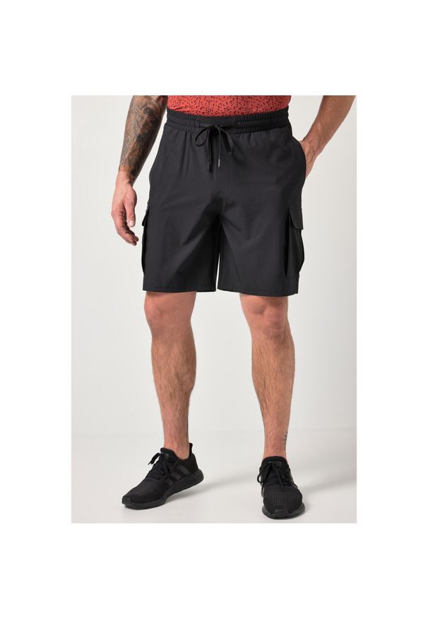 JAY-PI - Męska Bermudy FLEXNAMIC® fitness szybkoschnące do rozm. 7 XL. Kolekcja: plus size. Kolor: czarny. Materiał: poliester, materiał. Sport: fitness
