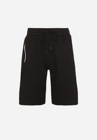 Born2be - Czarne Klasyczne Dresowe Szorty z Bawełną Liraneve. Okazja: na co dzień, na spacer. Kolor: czarny. Materiał: dresówka, bawełna. Styl: klasyczny