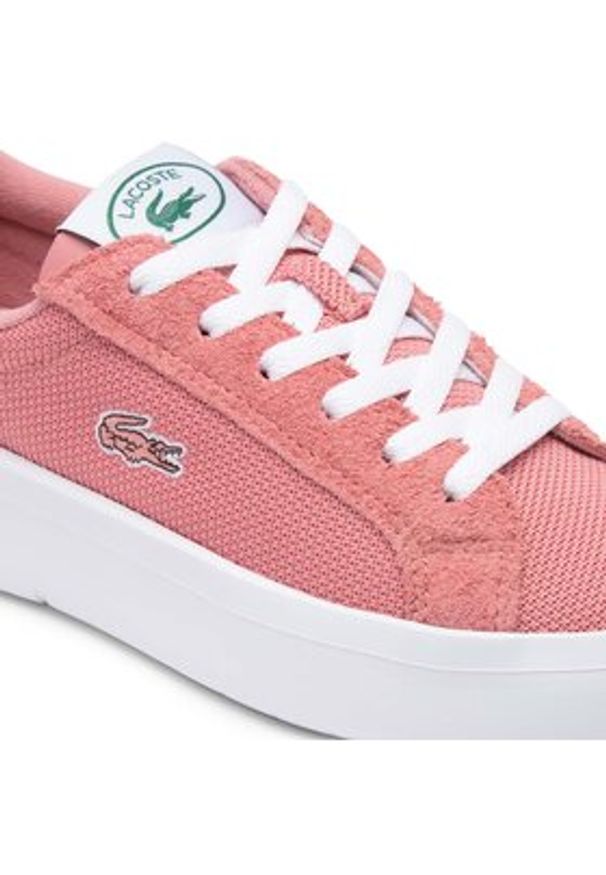 Lacoste Sneakersy Carnaby Platform Lite 747SFA0084 Różowy. Kolor: różowy. Materiał: materiał. Obcas: na platformie