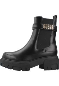 Guess - GUESS FL8YEA ELE10 Czarny. Kolor: czarny. Materiał: syntetyk, tkanina, skóra. Styl: sportowy
