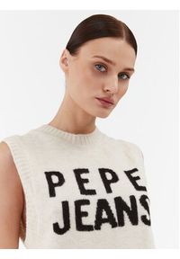 Pepe Jeans Sweter PL702039 Écru Regular Fit. Materiał: syntetyk