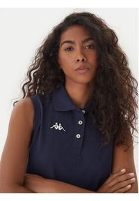 Kappa Polo Logo Tennis 302LR20 Granatowy Slim Fit. Typ kołnierza: polo. Kolor: niebieski. Materiał: syntetyk #5