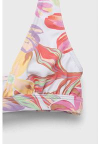 Roxy dwuczęściowy strój kąpielowy dziecięcy kolor biały. Kolor: biały. Materiał: poliester, dzianina. Rodzaj stanika: odpinane ramiączka #2