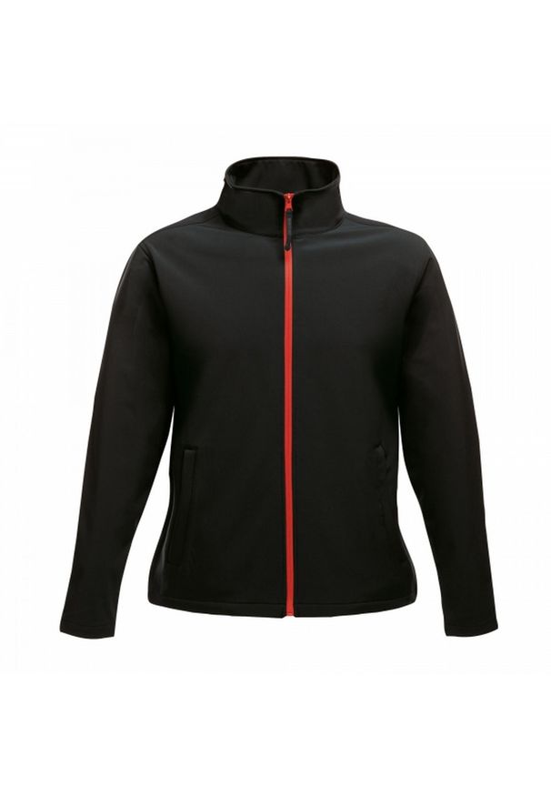 Regatta - Kurtka Softshellowa Damska Do Druku Ablaze. Kolor: czerwony, wielokolorowy, czarny. Sport: turystyka piesza