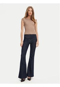 Guess Bluzka W5YR12 Z0130 Brązowy Regular Fit. Kolor: brązowy. Materiał: syntetyk #4