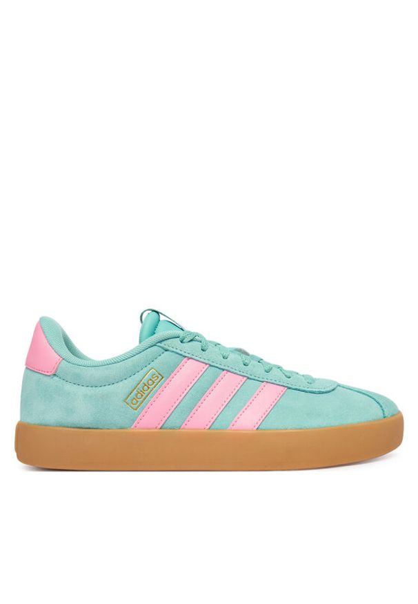 Adidas - adidas Sneakersy Vl Court 3.0 IH6518 Turkusowy. Kolor: turkusowy. Materiał: skóra, zamsz