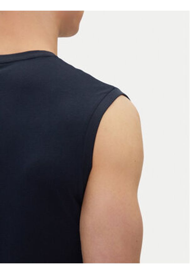 EA7 Emporio Armani Tank top 7M000223 AF10375 UB102 Granatowy Regular Fit. Kolor: niebieski. Materiał: bawełna