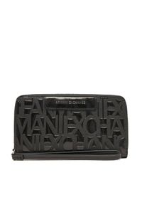 Armani Exchange Duży Portfel Damski XW001606 AF17290 UC001 Czarny. Kolor: czarny. Materiał: skóra