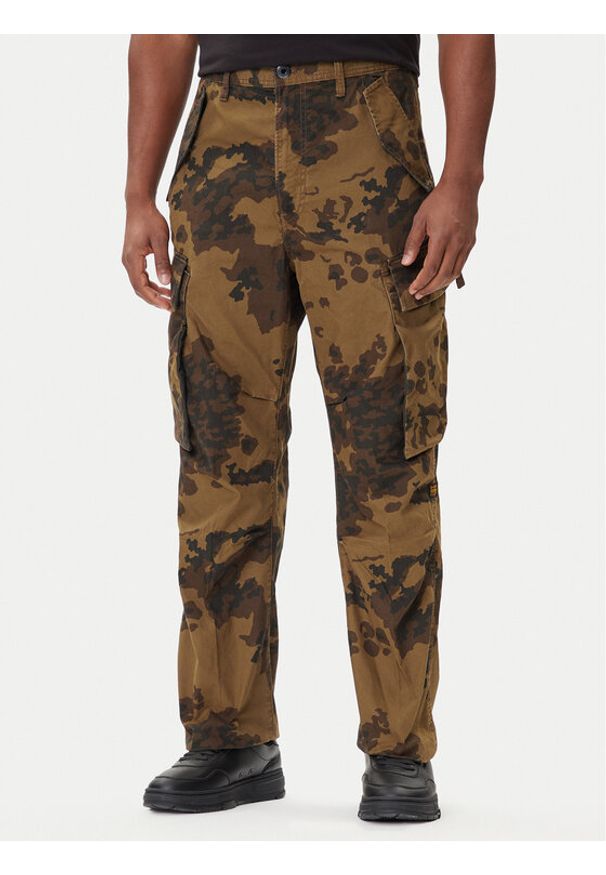 G-Star RAW - G-Star Raw Spodnie materiałowe R-3N D25224-D553 Zielony Straight Fit. Kolor: zielony. Materiał: bawełna