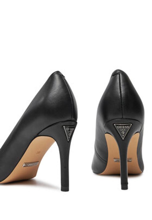 Guess Szpilki Rippy2 FLFRPP LEA08 Czarny. Kolor: czarny. Materiał: skóra. Obcas: na szpilce