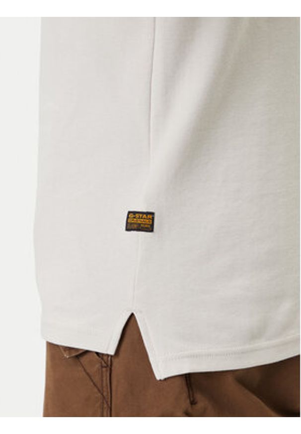 G-Star RAW - G-Star Raw T-Shirt Nifous D24449-D976 Écru Regular Fit. Materiał: bawełna